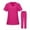 01-Hot Pink, variant on Scrub Sets for Woman,V-Neck, Short Sleeve, Nurse Scrub Top & Jogger Pants,Medical Workwear for Nurses Blue L