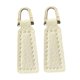 thumbnail image 1 of 2 tiradores de cremallera de cuero artificial para chaqueta. Blanco, 1 of 9