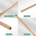 thumbnail image 2 of Uxcell 1-Pack Copper Round Tube, 4mm OD 1mm Thick 300mm Length Straight Pipe Tubing, 2 of 7