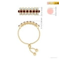 thumbnail image 4 of ANGARA Natural Three Row Bezel-Set Ruby and Diamond Tennis Bolo Ring in 14K Yellow Gold for Women (Size-1.8mm) | July Birthstone, Birthday, Anniversary, Jewelry Gift for Women | Natural Ruby Ring, 4 of 9