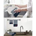 thumbnail image 6 of Navy Blue Stripe Anchor Simple Tea Towels Absorption Walf Checks Kitchen Soft Cleaning Towel Cloth Napkins Dish Rags, 6 of 7