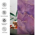 thumbnail image 4 of Purple Marble Shower Curtain - 72x72 Inch Lavender Gold Pattern Elegant Abstract Texture Ink Art Painting Durable Bathtub Decor Polyester Fabric Set with Hooks, 4 of 5