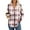 45#Pink, variant on Flannel Shirt Women Plaid Long Sleeve Button Down Henley Shirts Dressy Casual Fall Ladies Tops and Blouses Light pink 2XL