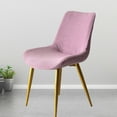 thumbnail image 2 of Modern Simple Curved Back Chair Cover, Stretch Washable Dining Room Chair Cover For Home Decor Living Room，Soft And Comfortable Thick And Durable-Light purple-Set of 2, 2 of 5