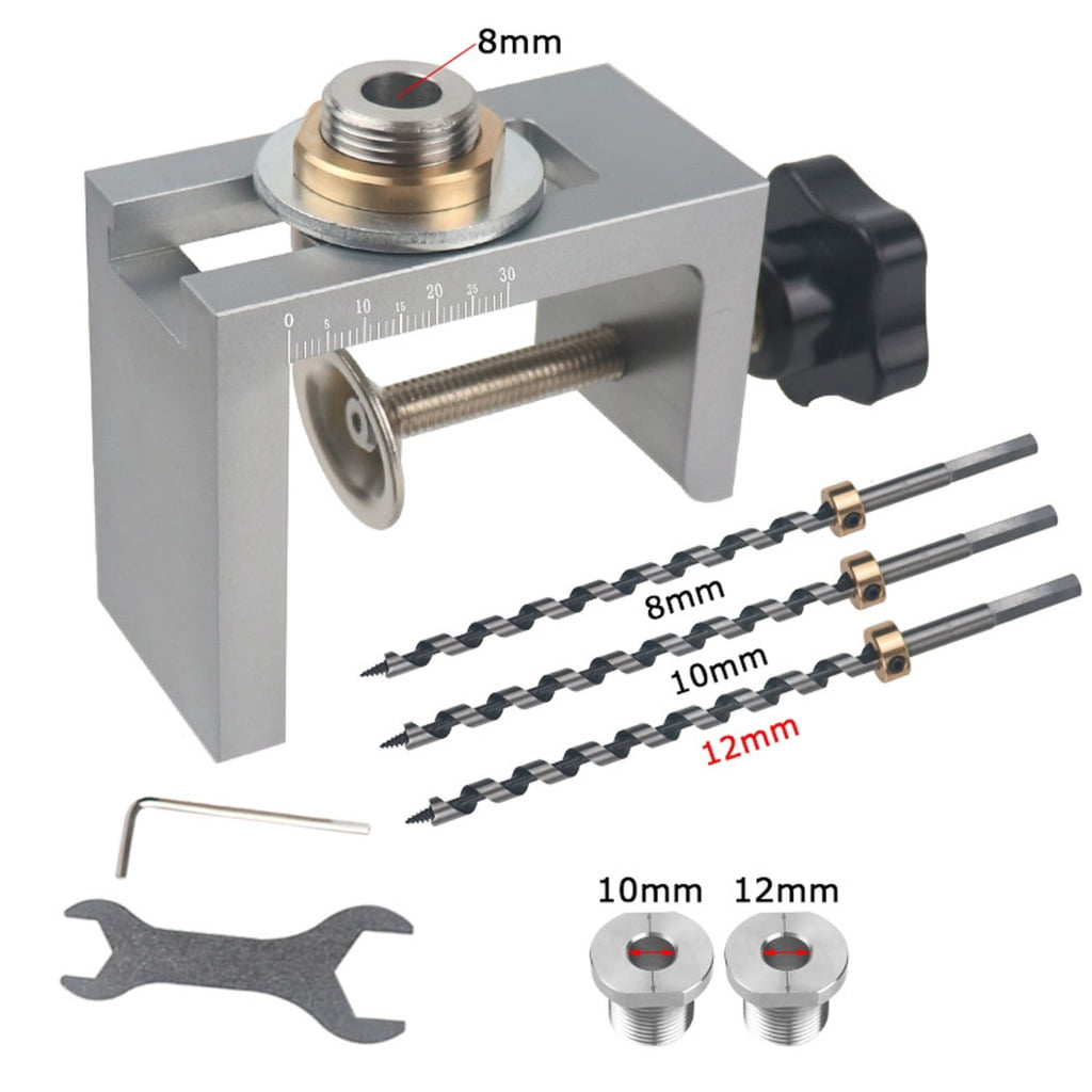 Pocket Hole Jig Kits Drill Template Dowel Hole Guide for Woodworking Pocket Doweling Jig Kits Tool Puncher Woodworking