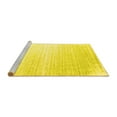 thumbnail image 2 of Ahgly Company Machine Washable Indoor Round Abstract Yellow Contemporary Area Rugs, 7' Round, 2 of 4