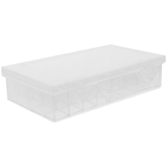 WRISTBIQUE Transparent Bead Storage Container with Divider for Jewelry Charms and Loose Beads