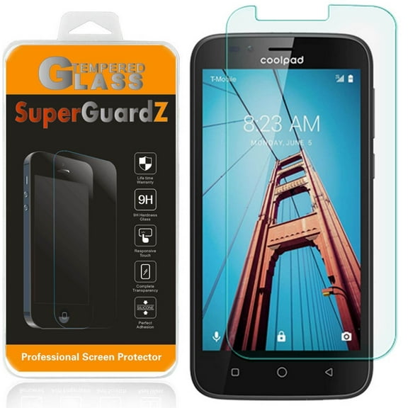 For Coolpad Defiant - SuperGuardZ Tempered Glass Screen Protector [Anti-Scratch, Anti-Bubble]   2 Stylus Pen