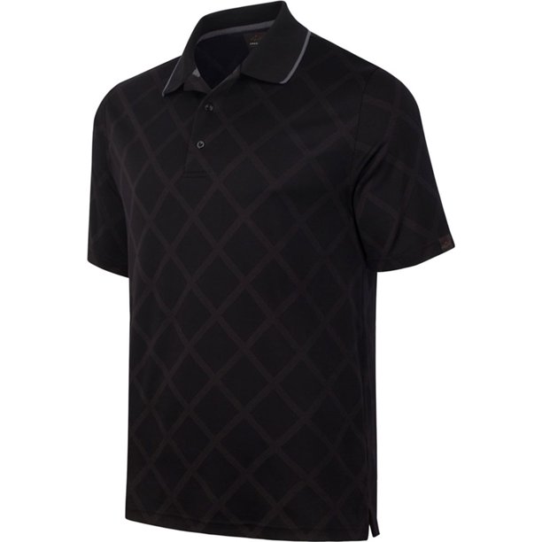 Polo de Rugby Greg Norman para hombre diseño de diamante negro grande
