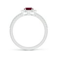thumbnail image 2 of ANGARA Natural Pear Ruby and Diamond Halo Split Shank Ring in 14K White Gold for Women (Size-7x5mm) | July Birthstone, Birthday, Anniversary, Jewelry Gift for Women | Natural Ruby Ring, 2 of 8