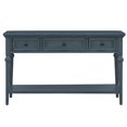 thumbnail image 2 of Navy Retro Console Table with 3 Drawers & Shelf | 50” Entryway, Living Room, Hallway Accent Table – Solid Wood & MDF Construction, 2 of 21
