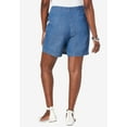 thumbnail image 2 of Jessica London Women's Plus Size Classic Cotton Denim Skort, 2 of 4