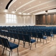 thumbnail image 4 of Flash Furniture 21''W Stacking Church Chair in Navy Blue Fabric - Silver Vein Frame, 4 of 14