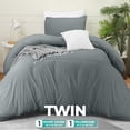 thumbnail image 2 of Juego de fundas de edredón Utopia Bedding, 2 piezas, 1 o 2 camas, XL, color gris, 2 of 8