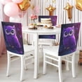 thumbnail image 4 of Decorative Chair Back Cover One Size x6 Chair Cover Dining Chair Slipcovers Chair Back Decoration Festival Chair Decoration Cute Purple Cartoon Owl, 4 of 6