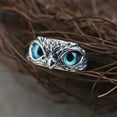 thumbnail image 4 of Maytalsory Retro Owl Eye Ring Durable Alloy Made And Adjustable Size Not Easy To Deform Eye Owl Ring Wedding Pink 1Set, 4 of 6