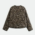 thumbnail image 4 of Women's Oversized Print Quilted Puffer Jacket Casual Padded Coat Leopard Print S, 4 of 8