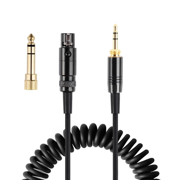 Cable de audio de repuesto Likrtyny con adaptador de 6,35 mm 3,5 mm macho a Mini auricular resorte