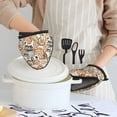thumbnail image 6 of Pofeuu Floral Paisley Print Thickened Mini Silicone Oven Mitts Heat Resistant, Rubber Oven Mitt Gloves, Finger Pinch Grips, Pot Holder, Silicone Potholder, 6 of 7