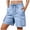 Z2 Light Blue, variant on Yievot Cargo Shorts for Women Outdoor Hiking Shorts Drawstring Elastic Waist Summer Travel Casual Shorts with Multi Pockets