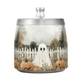 thumbnail image 7 of Yayeee Ashtray with Lid for Cigarette Smokeless Stainless Steel Home Ash Holder, Halloween Pumpkin Field, 7 of 7