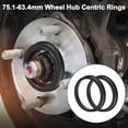 thumbnail image 2 of Unique Bargains Car Wheel Hub Centric Rings Durable Wheels Center Shaft Shock Absorbing Hubrings Black 2 Pcs Polycarbonate OD 75.1mm to ID 63.4 mm, 2 of 7