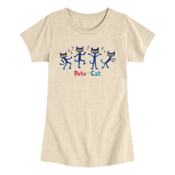 MerryMakers - Pete The Cat Dance - Youth Girls Fitted Short Sleeve T-Shirt