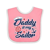 Inktastic My Daddy is My Sailor Boys or Girls Baby Bib
