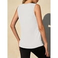 thumbnail image 5 of Women's Round Neck T-shirt Solid Color Casual Loose Vest Sleeveless Tops, 5 of 6