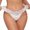 White, variant on Ladies Double Strap Seamless Breathable Universal Lace Thong, XS, White