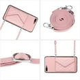 thumbnail image 2 of Allytech iPhone 7 Plus/ 8 Plus Case Wallet with Shoulder Strap, Luxury Back Cover for Girls Women PU Leather Shockproof Cards Holder Stand Magnetic Closure Case for Apple iPhone 7 Plus/ 8 Plus,Pink, 2 of 9