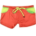 thumbnail image 1 of Men's Low Waist Solid Color Striped Drawstring Hot Spring Quick Dry Swimming Briefs, 1 of 1