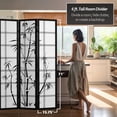 thumbnail image 5 of Oriental Furniture 6 ft. Tall Canvas Bamboo Tree Room Divider - Black - 3 Panel, 5 of 5