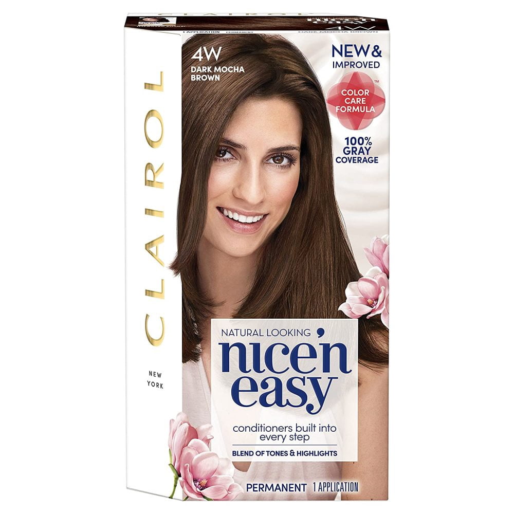 Clairol Nice n Easy Permanent Color, Dark Mocha Brown [4W] 1 ea (Pack of 3)  - Walmart.com