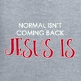 thumbnail image 2 of Normal Isn't Coming Back Jesus Is Inspirational/Christian Womens Slim Fit Junior Tee, Heather Grey, Medium, 2 of 5