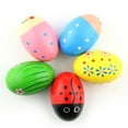 thumbnail image 3 of SHINYPASING 6Pcs Easter Wooden Eggs Shakers Set Eco-Friendly Percussion Musical Instruments Assorted Colors, 3 of 8