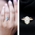 thumbnail image 4 of Rosec Jewels IGI Certified Lab Grown Diamond Oval Engagement Ring 4 Carat (E-VS1 Quality) - Big Diamond Ring - with Jewelry Box, 10K Yellow Gold, US 10.50, 4 of 9