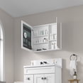 thumbnail image 2 of 36 Inch Wide by 30 Inch High Frameless Beveled Edge Mirror Medicine Cabinet for Bathroom with High Definition Glass and Spacious Storage, 2 of 6