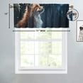 thumbnail image 4 of Fox Valance Rod Pocket Window Curtain for Kitchen Winter Forest Wild Animals Snow Pine Trees Wildlife Window Valance for Bedroom Bathroom Living Room Dining Room Valances Set 54 by 18 in, 1 Panel, 4 of 6