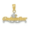 thumbnail image 1 of 10k & Rhodium #1 Godmother Charm in 10k Yellow Gold w/ Rhodium Plating, 1 of 3