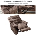 thumbnail image 3 of Bonzy Home Set of 2 Massage Recliner Chairs, Manual Fabric Recliners with Heat & Vibration, Reclining Sofa Chair for Living Room, Brown, 3 of 5