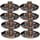 Set Of 8 Stainless Steel Copper Traditional Dinnerware Set Of Thali Plate, Bowls, Glass And Spoon, Diameter 12-Inch
