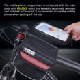 thumbnail image 3 of DUUTI Bolsa delantera para bicicleta Servicio prolongado Material premium Colores surtidos Bolsa impermeable para ciclismo Soporte para teléfono Accesorios para bicicletas Rojo L Methold OD003220-07, 3 of 7