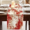 thumbnail image 3 of Table Runners 36 Inches Long Dress Scarves, Red Ombre Farmhouse Kitchen/Dining Table Runner, Short Coffee Tablerunners, Gradient Abstract Art Vintage 13x36 Inch, 3 of 9