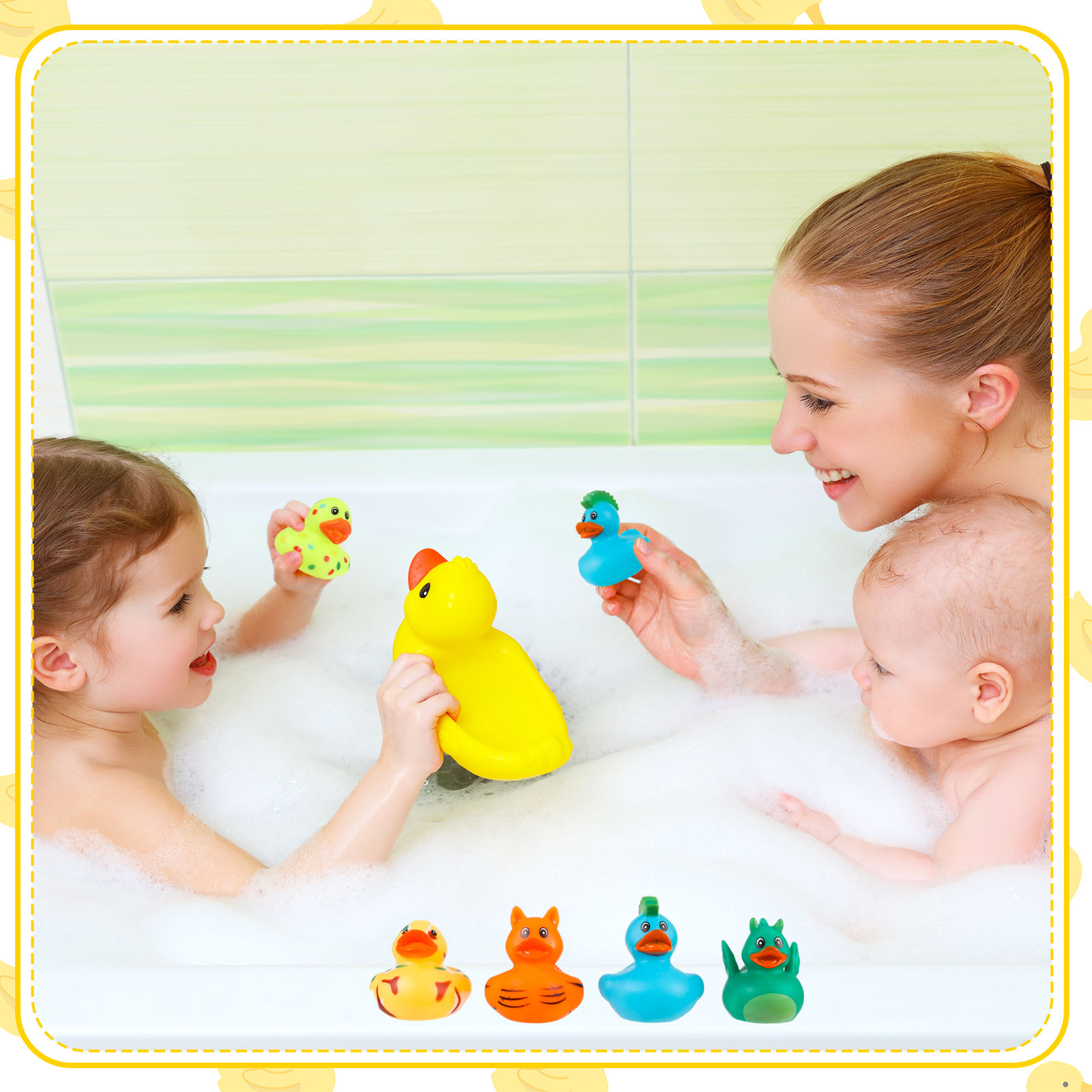 Sixwipe 50 Pack Assorted Rubber Ducks Bath Toys photo 2