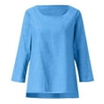 thumbnail image 4 of Womens Casual Long Sleeve Tunic Tops Crew Neck Shirt Blouses, 4 of 5