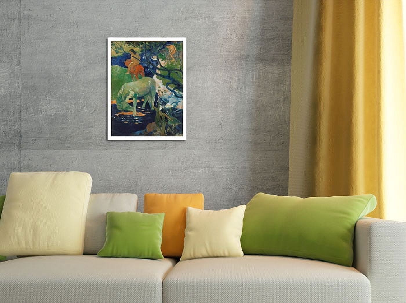The White Horse (Le Cheval Blanc) - From an Original Color Painting by Paul Gauguin c.1898 - Bamboo Fine Art 290gsm Paper (Unframed) 17x22in
