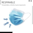 thumbnail image 3 of Cubrebocas Tricapa Mayfield Azul para Adulto 50 Piezas con Ajuste Nasal, 3 of 5