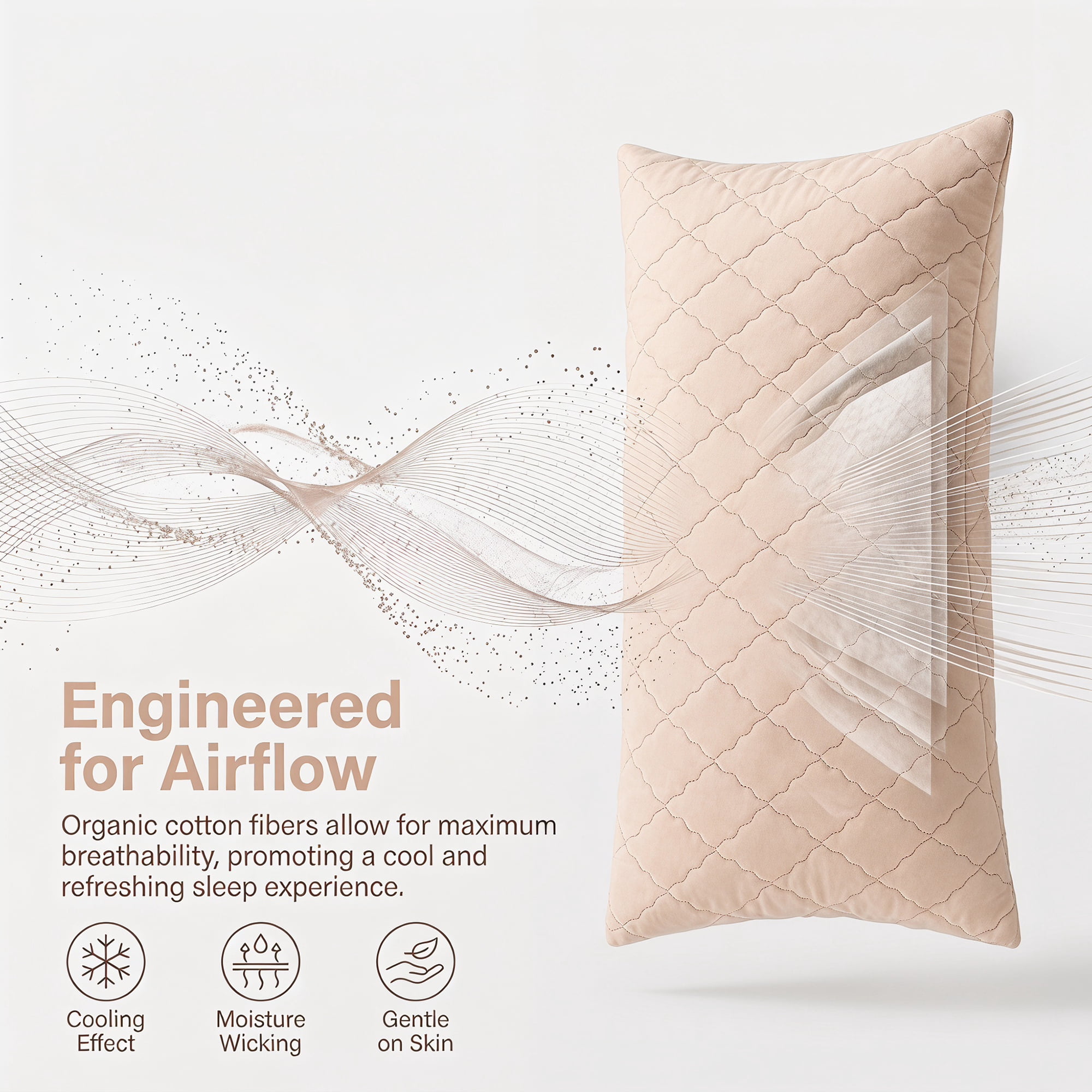 Unique Bargains Breathable Hypoallergenic Envelope Pillow Protectors King Khaki 20" x 35"