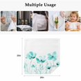 thumbnail image 4 of Blue Aqua Flower Cloth Napkins, White Floral Plant Herb Botanical Washable and Reusable Dinner Napkins Set of 6, Table Napkin for Kitchen Party Birthday Wedding Hotel Housewarming 20"x20", 4 of 8